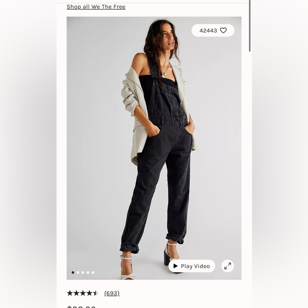 NWT FREE PEOPLE ZIGGY OVERALLS!